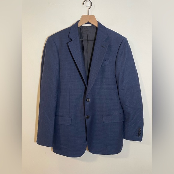 Armani Collezioni G Line Navy Blue Wool SportCoat Blazer Jacket Size 38R Italy